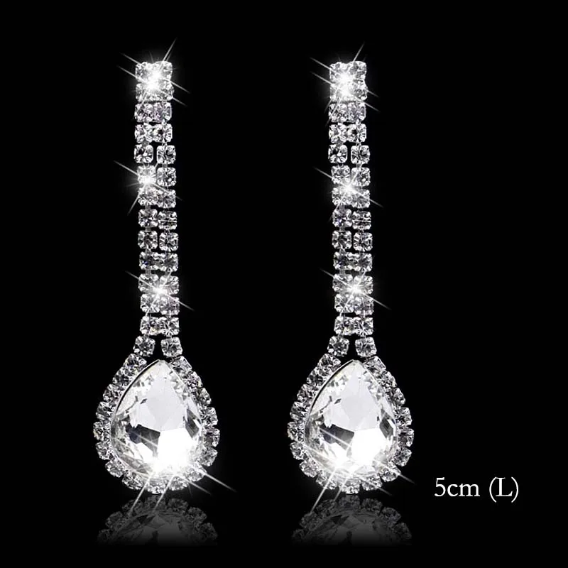 Style 15 BLIJERY, сверкающие серебряные серьги со стразами, Длинные свадебные серьги для женщин, свисающие серьги невесты, вечерние ювелирные изделия - Окраска металла: Style 15