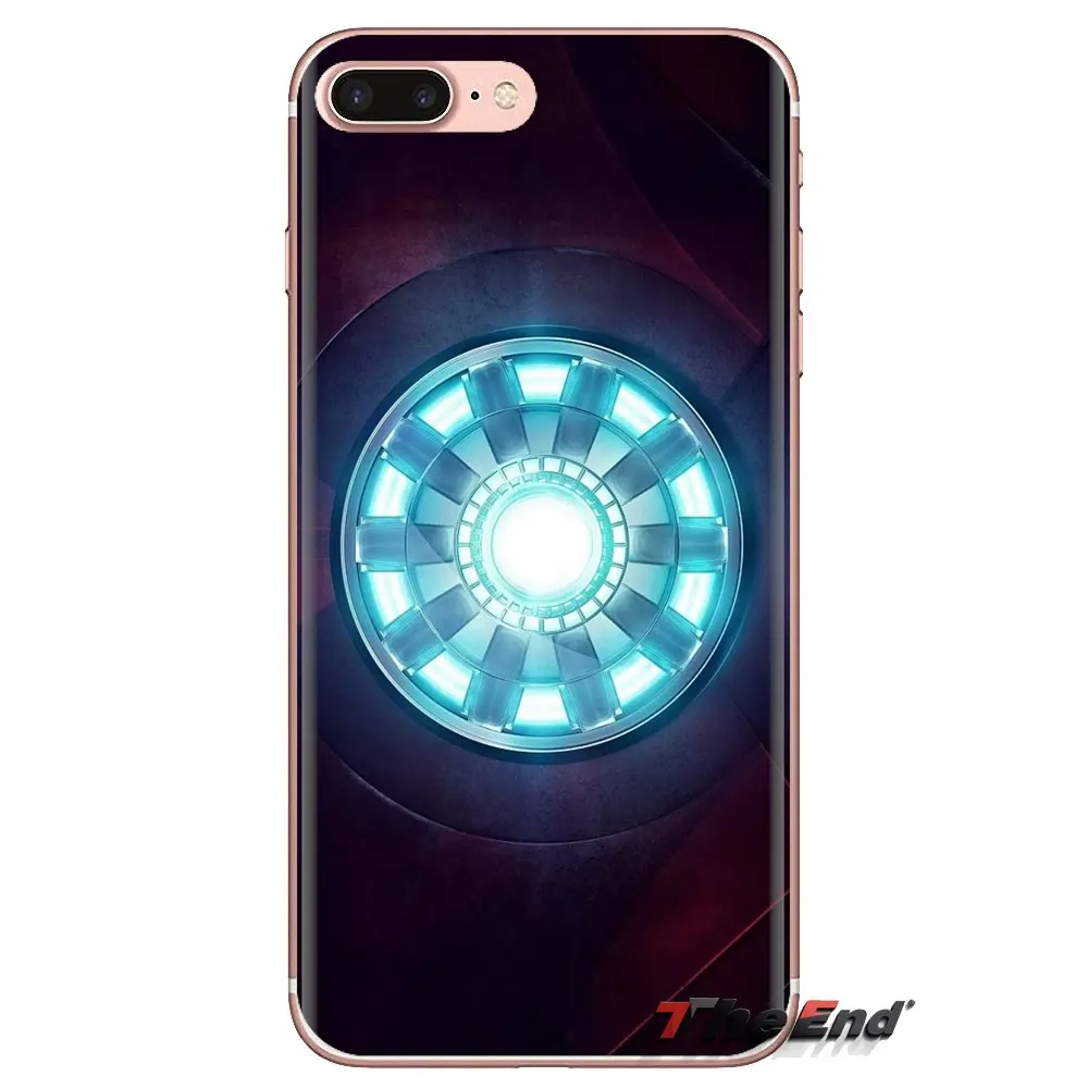 Transparent Soft Shell Covers For Samsung Galaxy A3 A5 A7 A9 A8 Star A6 Plus 2018 2015 2016 2017 Superhero iron man arc reactor |