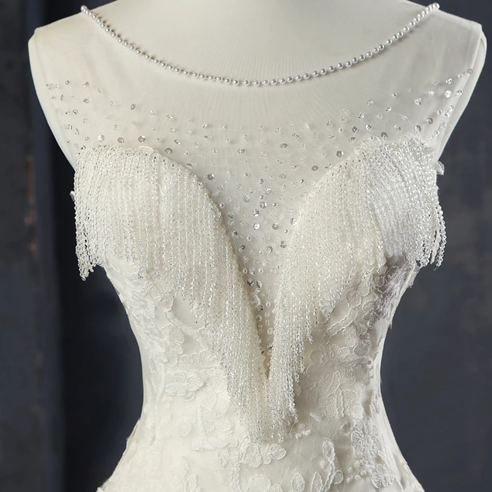 Hochzeitskleid роскошное свадебное платье Русалочки с аппликацией и бисером Vestido de Noiva