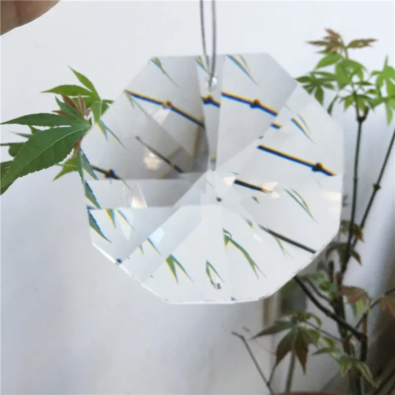 

Бесплатная доставка 5 шт 50 мм Хрустальные стеклянные призмы Восьмиугольные бусины лампы Запчасти для стеклянной люстры для свадебного украшения