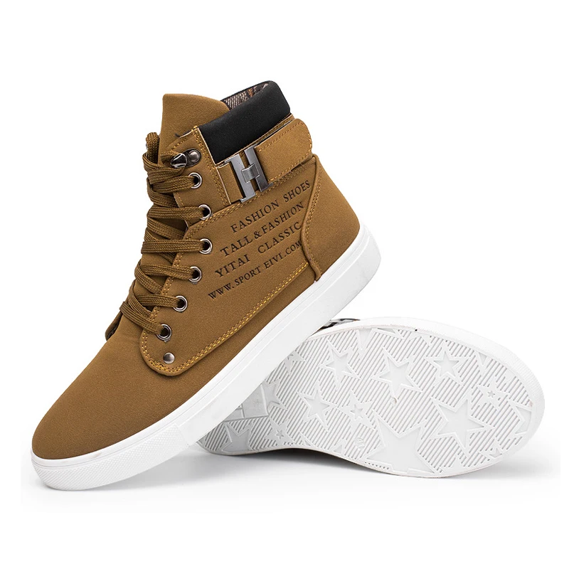 FONIRRA New 2019 Retro Style Men Casual Shoes Spring Autumn Vintage Low Boots Lace Up High Top Plus Size 38-47 180 | Обувь