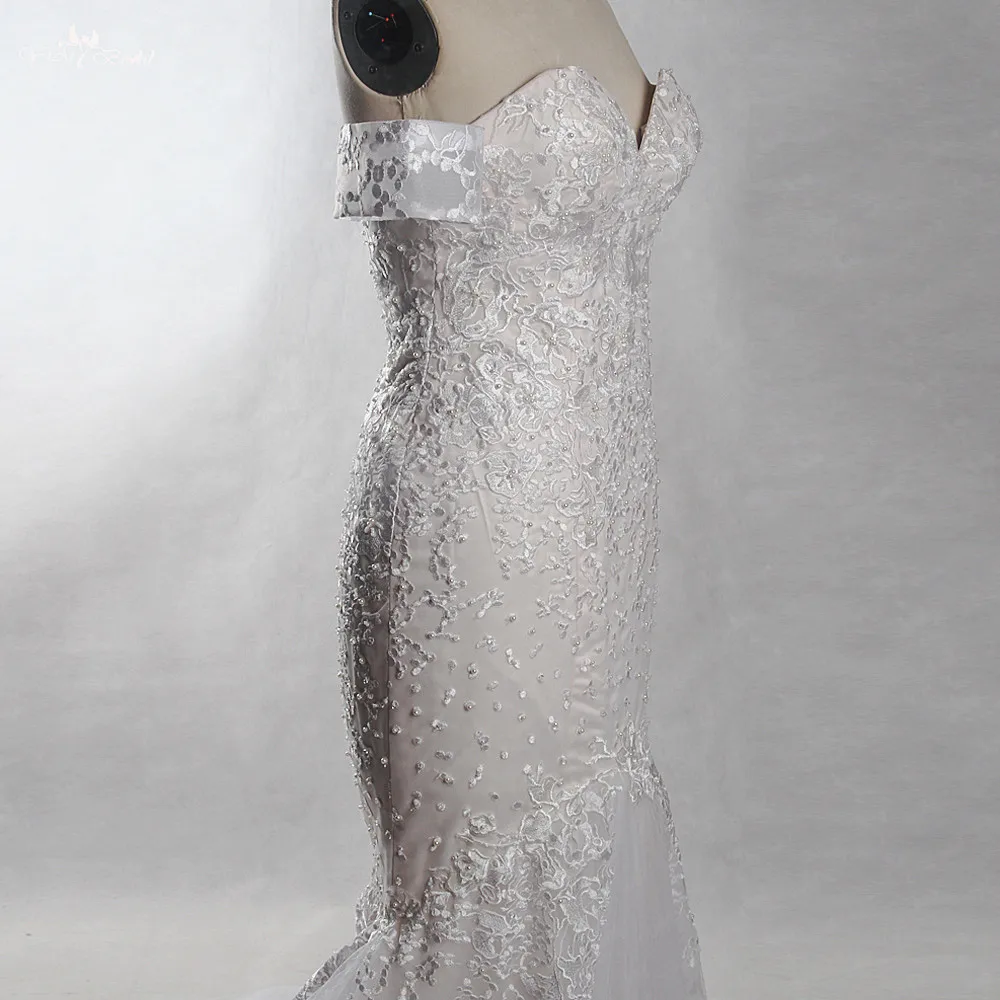 RSW1372 Yiaibridal кружевные свадебные платья русалки с открытыми плечами свадебное