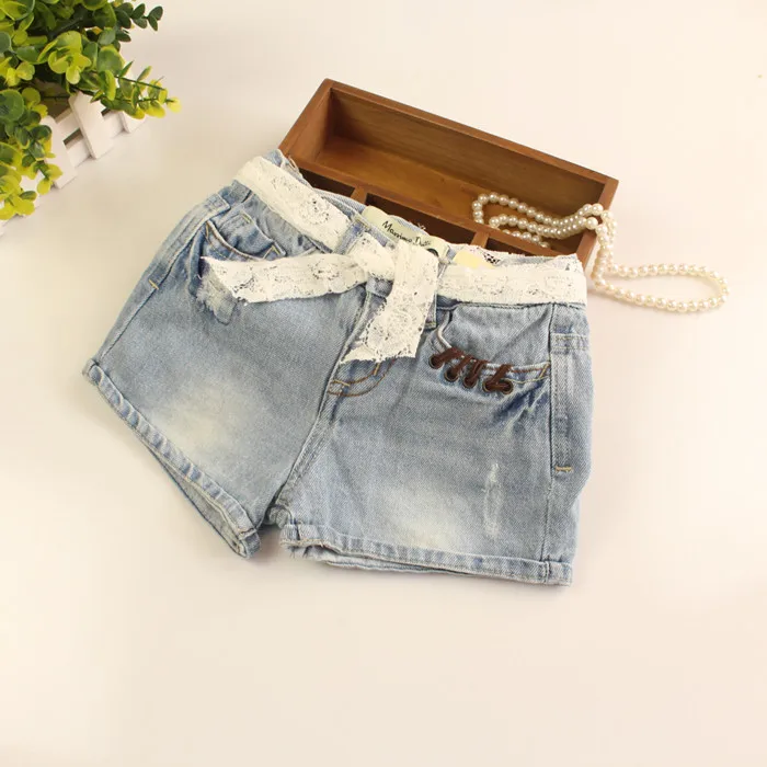 Джинсовые шорты для маленьких девочек летние джинсы детские короткие штаны с