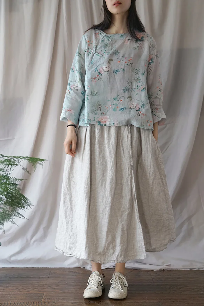 Оригинальная летняя футболка в стиле Zen Tea с принтом | Блузы