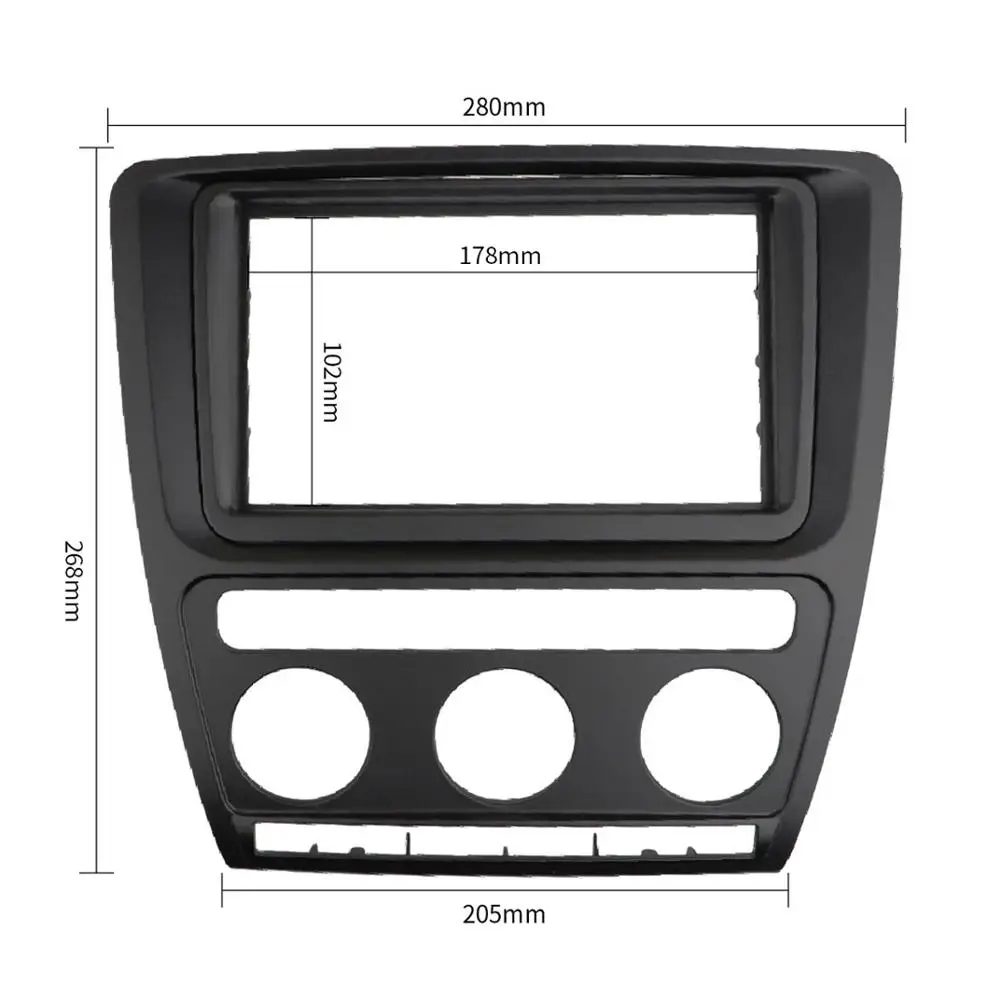178X102mm Радио фасции для Skoda Octavia с авто A/C 2 Din DVD плеер стерео панель отделка Установка комплект пластина рамка - Название цвета: 178X102mm