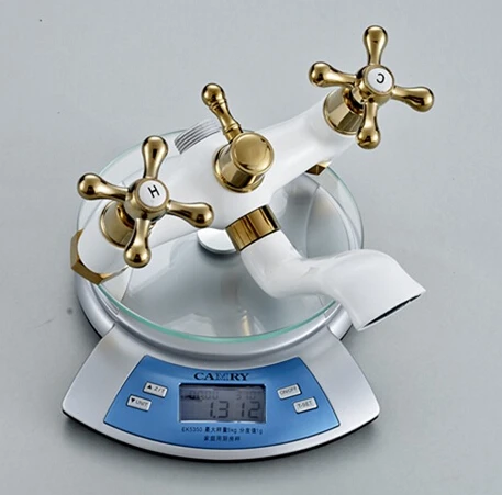 Набор для душа настенный с 2 ручками белый гриль ванной комнаты тройной душ |