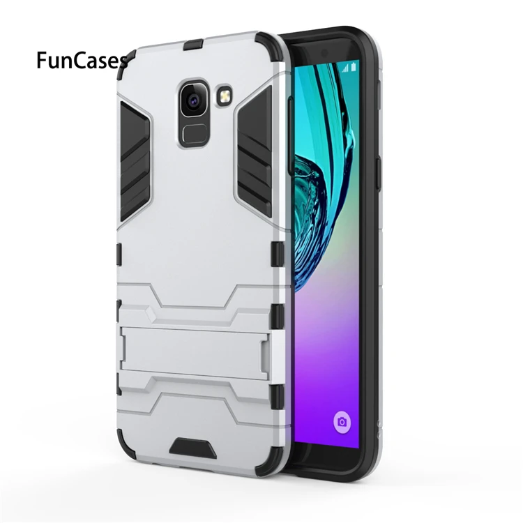 Silver Армированный чехол для samsung Galaxy S10 S8 S9 плюс A7 A9 J8 A8 A6 J4 J6 плюс J7 J5 J3 A8S чехол для samsung примечание 9 8 5 чехол s - Цвет: Silver