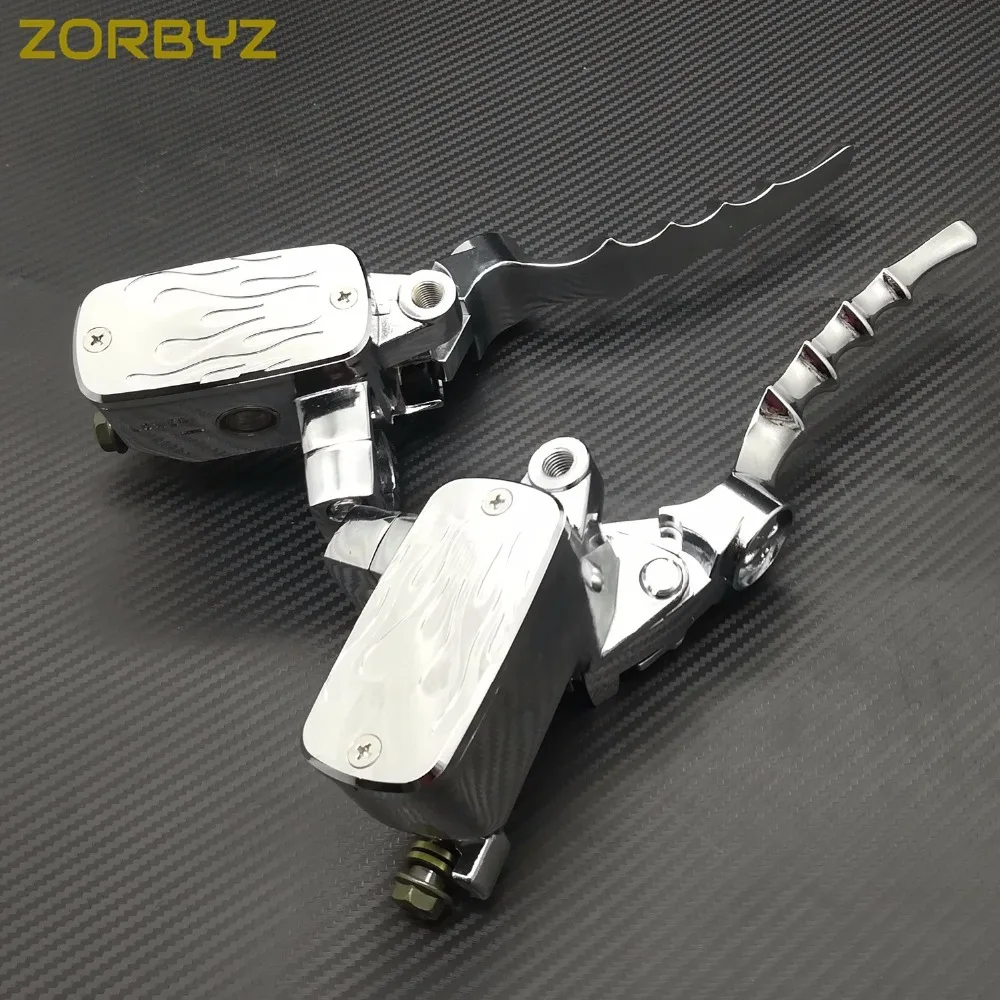 ZORBYZ мотоциклетные 25 мм хромированные резьбовые рычаги управления резервуаром