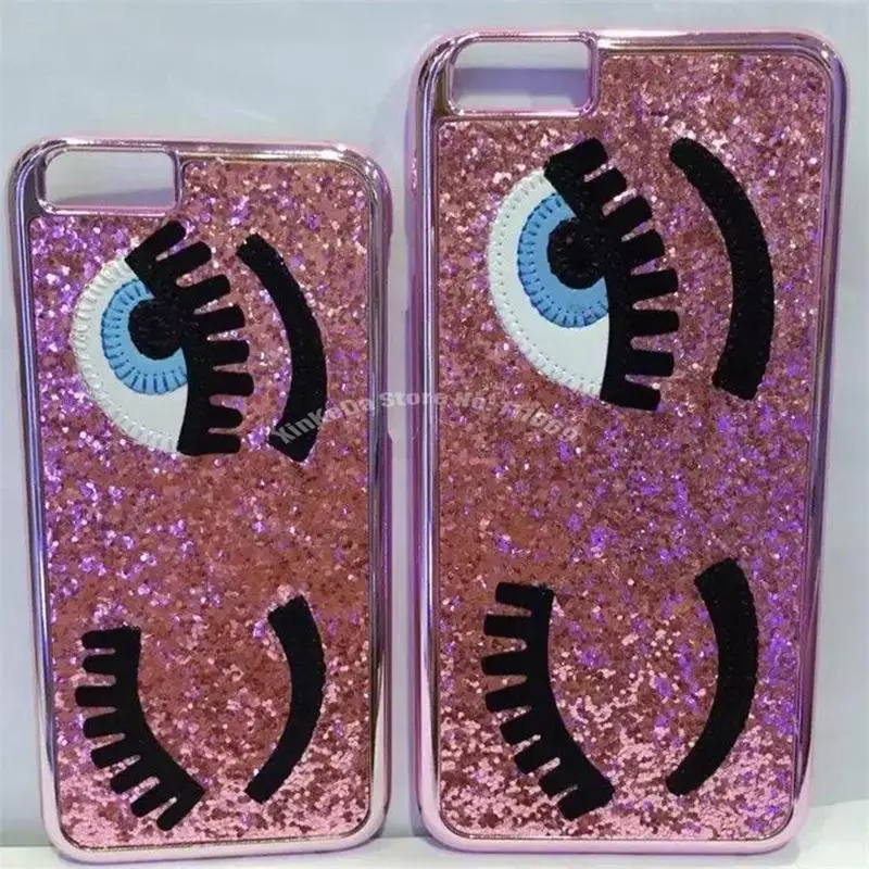 50 шт., DHL, мода, чехол с большими глазами для Iphone 5, 5s, 6, 6s plus, блестящие 3D жесткие чехлы для телефонов
