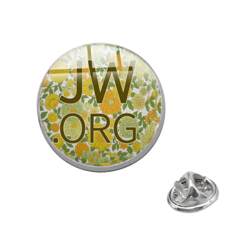 Suteyi цветок JW. Org шпильки кнопки стеклянный купол для духовых людей Цвет венок христианские Женщины Мужчины подарки ювелирные изделия