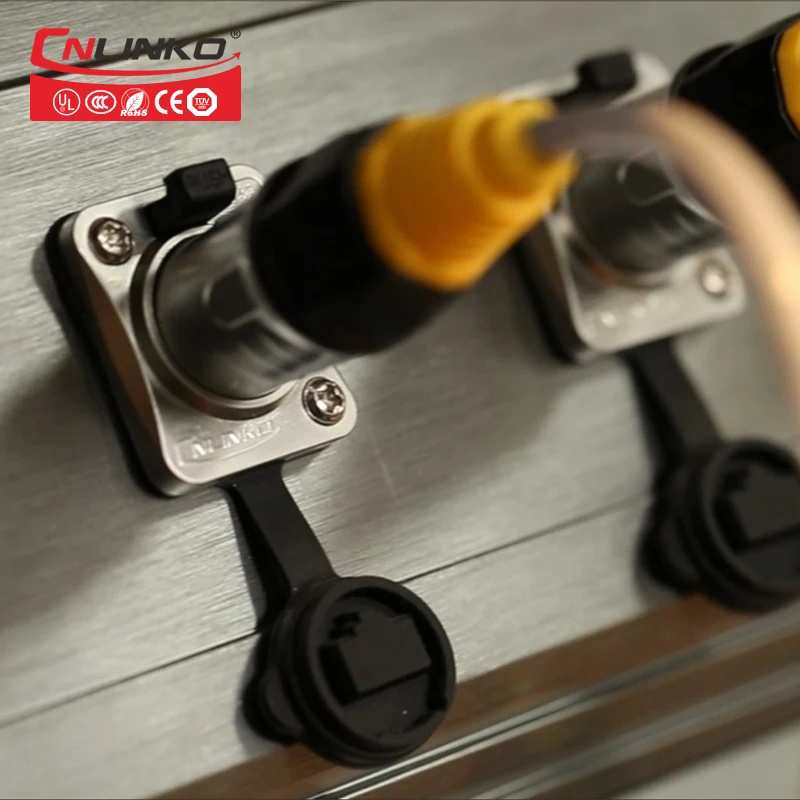 IP67 Водонепроницаемый одноканальный разъем RJ45 для сети открытый Ethernet rj45