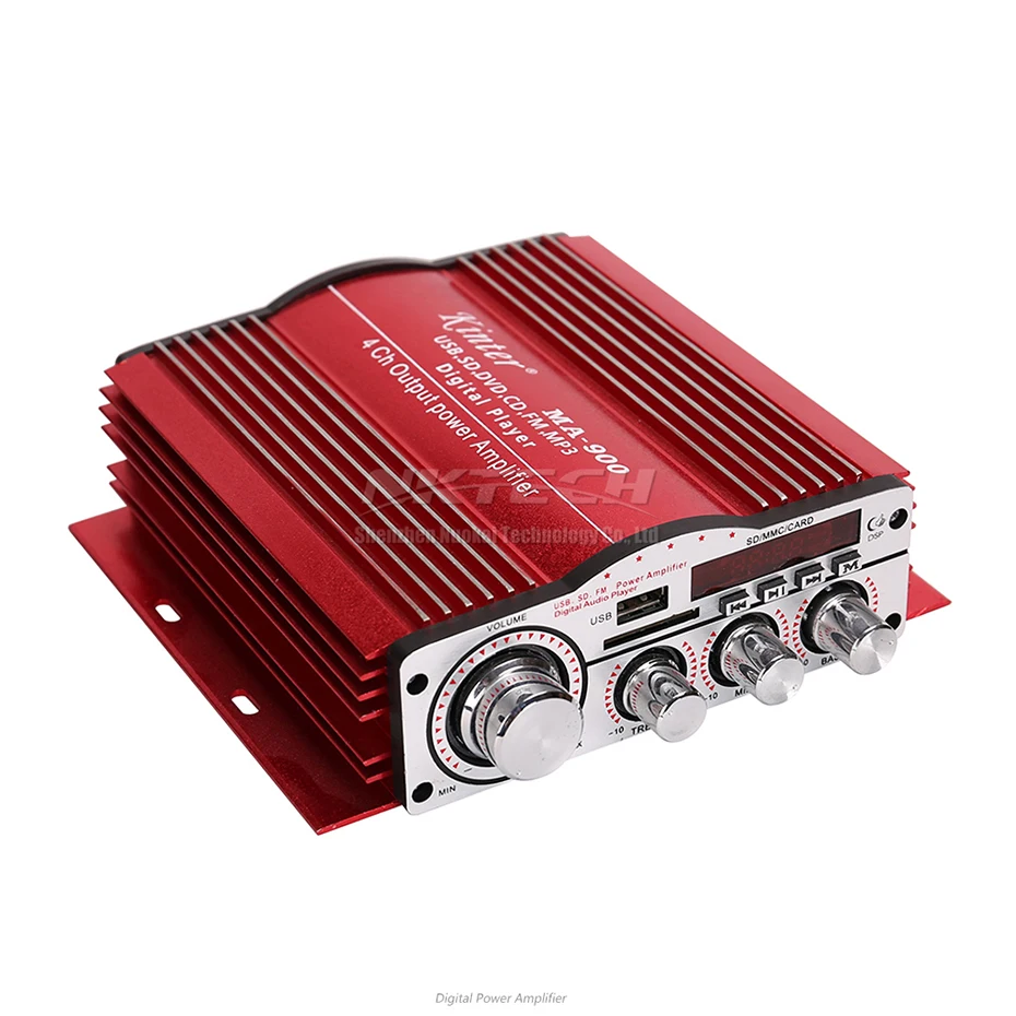Автомобильный усилитель мощности MA 900 Kinter цифровой плеер Hi Fi стерео 4x30 Вт RMS AUX SD USB