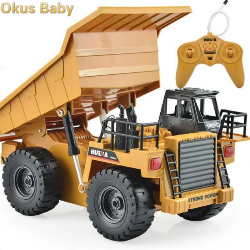 2019 Brand New RC Truck 2.4G 6 Channel Remote Control 540 Metal Dump Truck 4 Wheel Realistic Machine toys