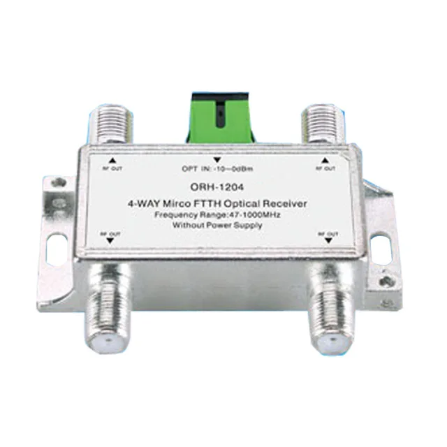 

Mini CATV FTTH Optical Receiver ORH-1204 47-1000MHz,4 way passive FTTH negative optical receiver