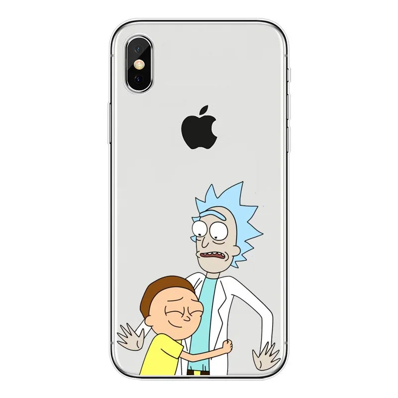 Забавный чехол для телефона с мультипликационным комиксом Рик и Морти iPhone XS Max XR 6