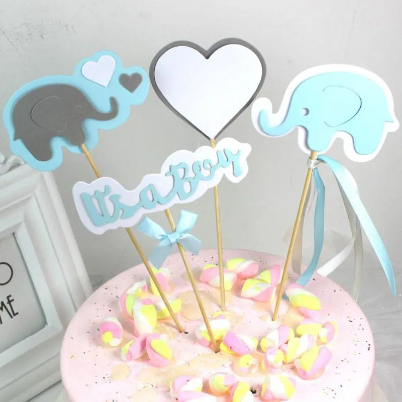 4 шт./компл. Милая надпись It's a Boy/Girl Baby Shower слон сердце на день рождения украшения