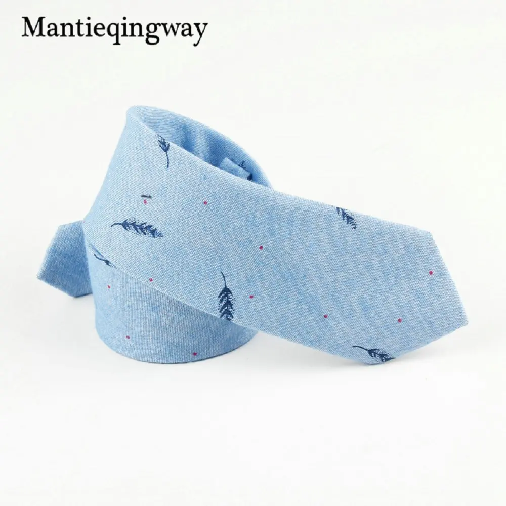 Mantieqingway 6 см Мужской Хлопковый ежедневный Галстук Свадебный Жених жаккардовые галстуки с принтом птиц граваты листья бабочка в деловом стиле - Цвет: 48