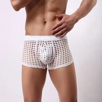 cool refreshing male underwear sheer boxer shorts 12 colors fashion hole ropa interior hombre calzoncillos hombre boxer