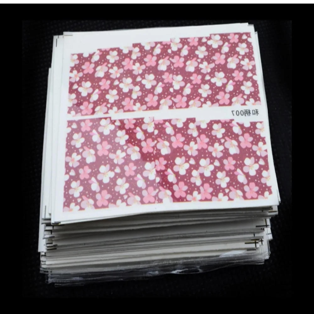 

50Pcs/lot Nail Flower Art Mixed Design Sticker Watermark Decals DIY Decoration for Beauty Nail Tools Random Colors Patterns