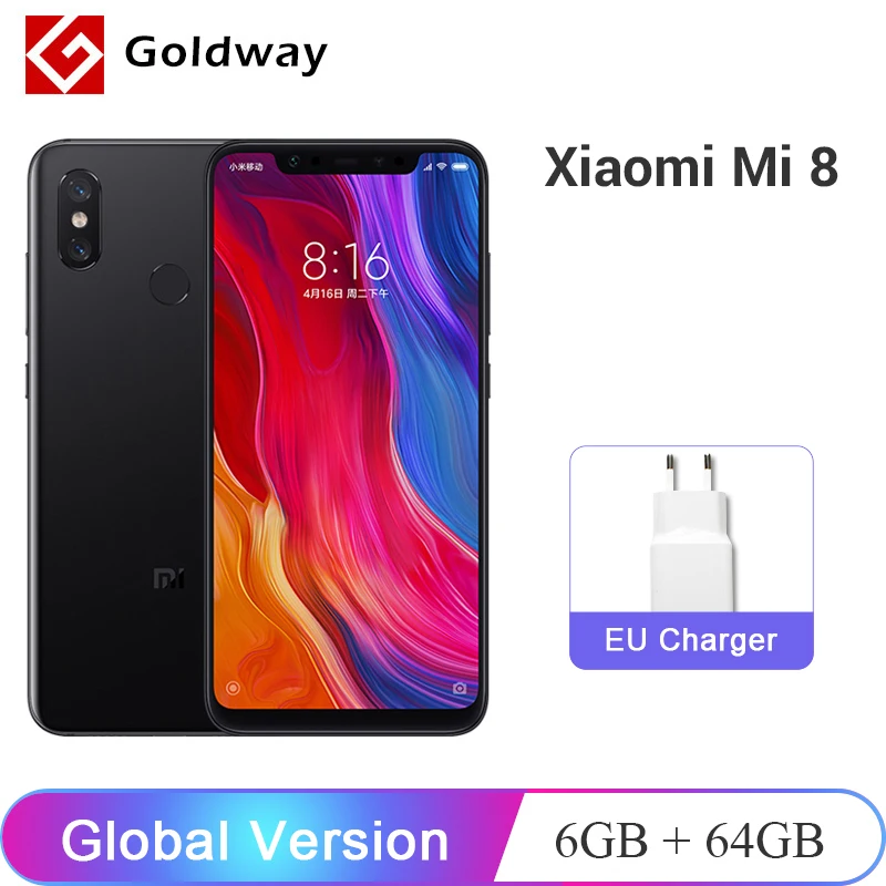 Глобальная версия Xiaomi mi 8 мобильный телефон 6 ГБ ОЗУ 64 Гб ПЗУ Snapdragon 845