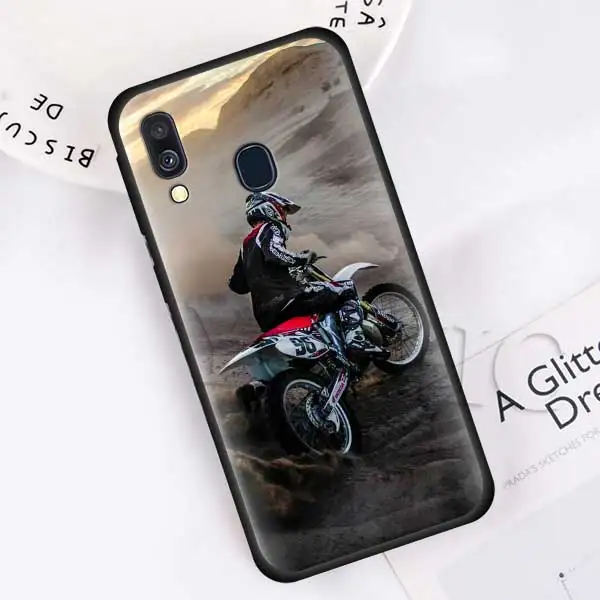 015 Moto крест moto rcycle Спорт на открытом воздухе силиконовый мягкий чехол для samsung Galaxy A50 A40 A70 A30 A20 A80 A6 A7 A8 плюс A9 черный чехол Чехол - Цвет: 015