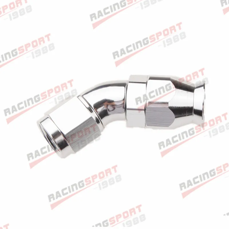 

AN6 6AN AN -6 45 Degree REUSABLE SWIVEL T-EFLON HOSE END FITTING FULL FLOW