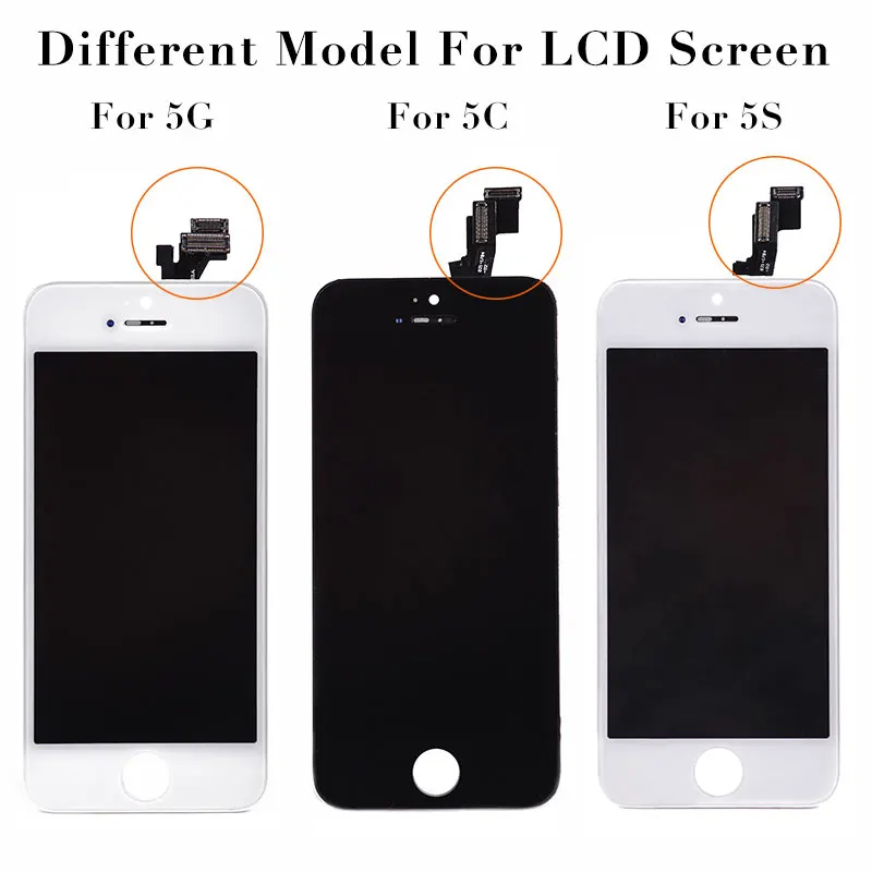 ЖК экран YWEWBJH AAA для iPhone 5 5S 6G 6Plus дисплей сборки с дигитайзером стекло без мертвых