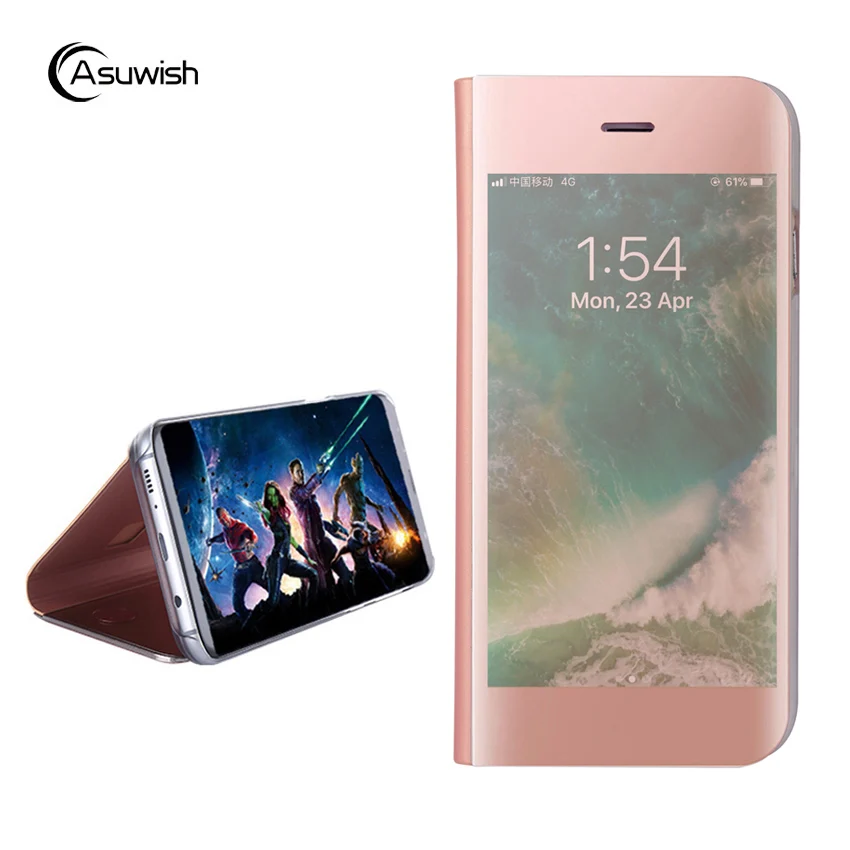 Прозрачный зеркальный флип чехол для телефона Apple iPhone 6 6s Plus 6plus plus S i Phone iPhone6 iPhone6plus