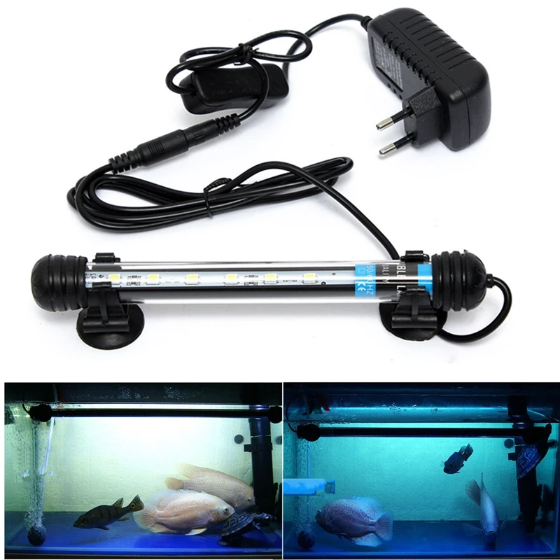 Jiguoor 18 см 24LED аквариумная Светодиодная лампа Lightning Mini Fish Tank водонепроницаемая для