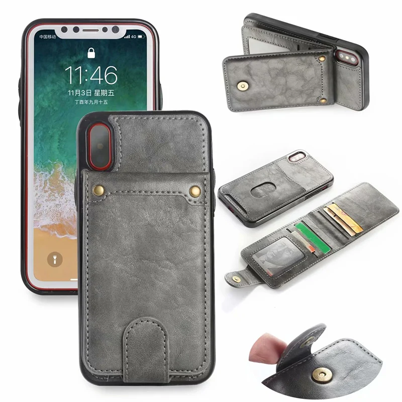 Leather case for Apple iphone7 7Plus 8 8Plus X luxury split high quality fashion clamshell wear protection cover |