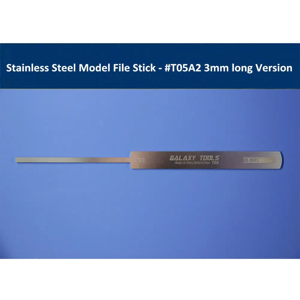 3mm Long Version GALAXY Tools, нержавеющая сталь 0,8 мм, ультратонкая модель, напильник, хобби, ремесло, полировка, модель, строительный инструмент - Цвет: 3mm Long Version