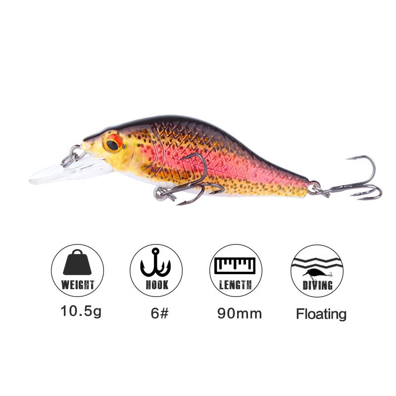 Рыболовная приманка 6 3 см VIB Crankbait 8 5 г Реалистичная Высококачественная Приманка