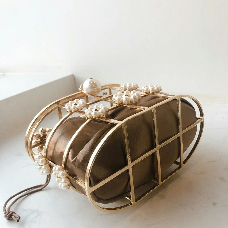 Летние Новые корейские сумки из сплава с вырезами и цветами жемчужинами для мам