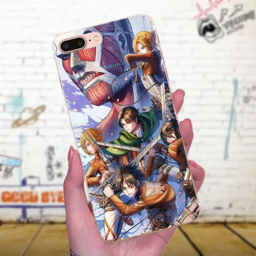 Аниме атака на Титанов Eren Levi Mikasa для Galaxy J1 J2 J3 J330 J4 J5 J6 J7 J730 J8 2015 2016 2017 2018 mini Pro мягкий