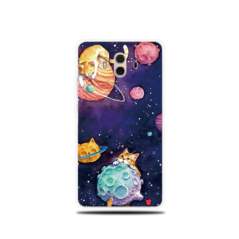 Космическая фантазия с рисунком силиконовый чехол для телефона huawei mate 8 9 10 Lite Pro