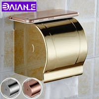 bathroom toilet paper holder cover waterproof stainless steel toilet tissue roll paper holder gold paper towel box wall mounted