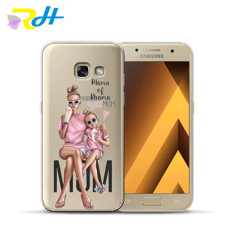 Soft TPU Cover for Samsung Galaxy A7 2018 Coque Etui Baby Mom Girl A10 20 30 40 50 70 A6 A8 Plus Case | Мобильные телефоны и