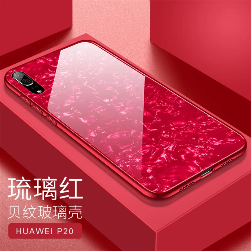 Для Чехол чехол на huawei P20 Lite для Pro задняя крышка силиконовый закаленное стекло