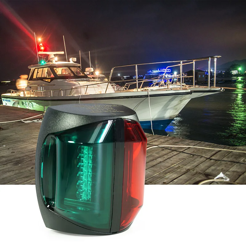 12V Морская Лодка светодиодная навигационная лампа 2W двухцветный красный зеленый