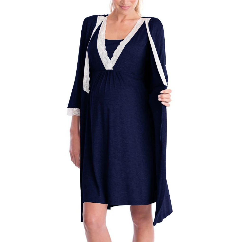 

Women Maternity Dress Mother Nursing Nightgown Breastfeeding Sleepwear