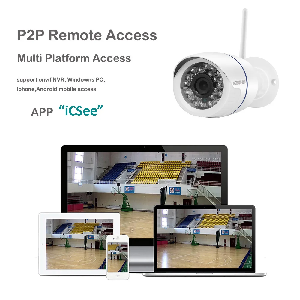 IP камера AZISHN с Wi Fi 1080/960/720P 24 ИК слот для SD карты 64 ГБ|wifi ip camera 1080p|camera with sdwifi |
