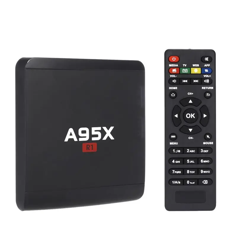 ТВ приставка A95X R1 Android 7 1 четырехъядерный Amlogic S905W ГБ/8 ГБ 2 ГБ/16 Wi Fi 4K x 2K HD 0 H.265|android tv