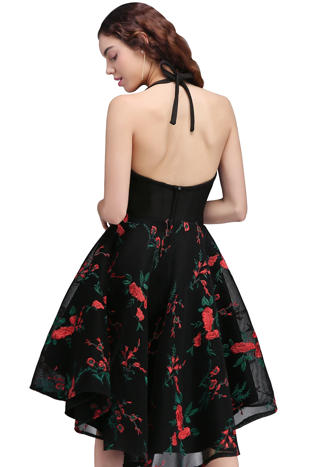 Новые Элегантные Короткие вечерние платья Вышивка Высокий Низкий Бальные для