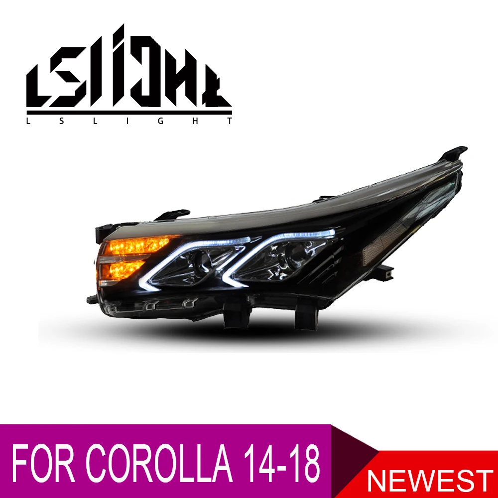 Llight светодиодный фонарь в сборе для Toyota Corolla 2014 2015 2016 2017 2018 дневные ходовые огни