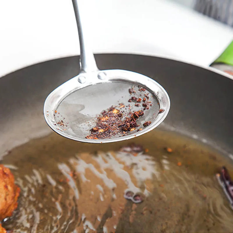 Многофункциональный кухонный масляный фильтр Круглый сетевой половник дуршлаг