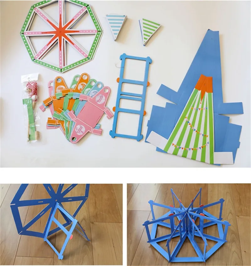 Сборная подставка для кекса колесо обозрения бумажная тортов десертов держатель