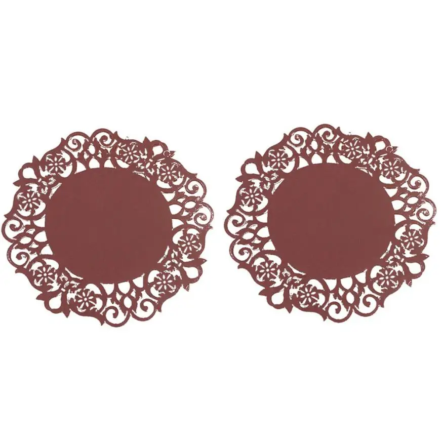 2 шт кружева цветок Doilies силиконовый подстаканник чайная чашка коврики коврик изоляционный коврик