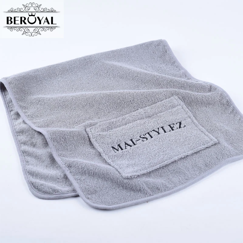 Высокое качество карман Полотенце -- 1PC/много 40*80см серого хлопка полотенце с