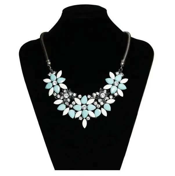 F & U ожерелье из смолы с цветком для женщин акриловое массивное подвеской оптовая