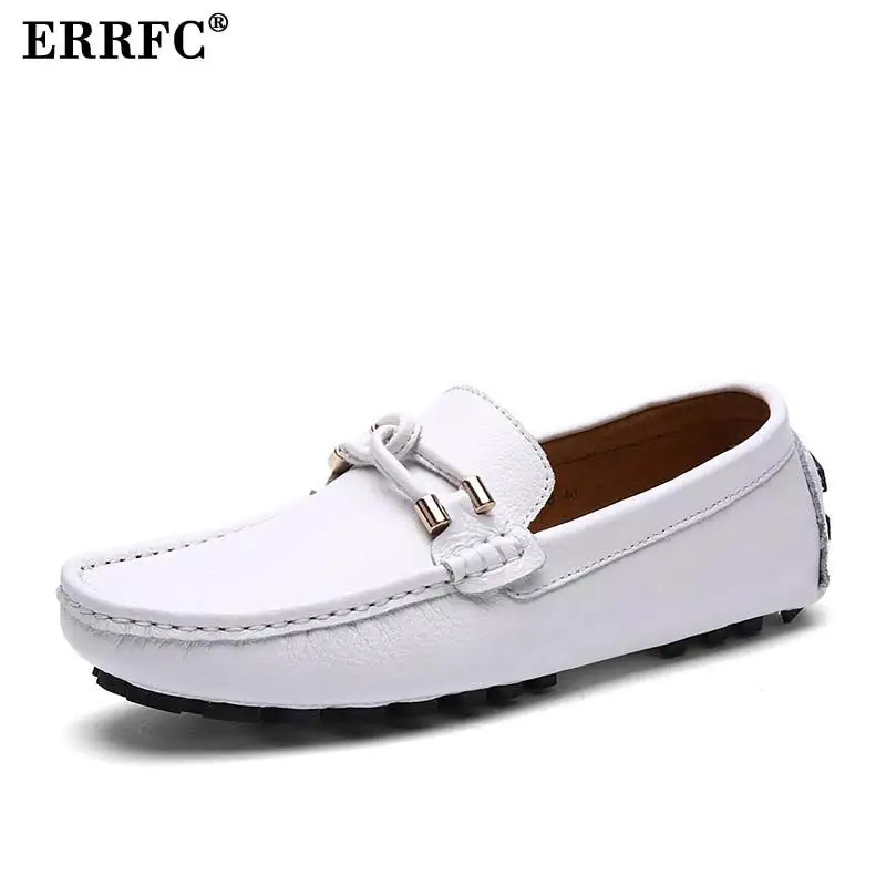 ERRFC/модные белые лоферы в британском стиле мужские слипоны из искусственной кожи